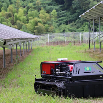 remote controlled lawn mower for solar farm