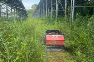 industrial lawn mower for solar farm